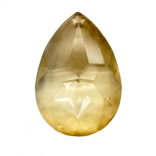 Хрустальная Подвеска Журавлик "Звезда" большая медовая